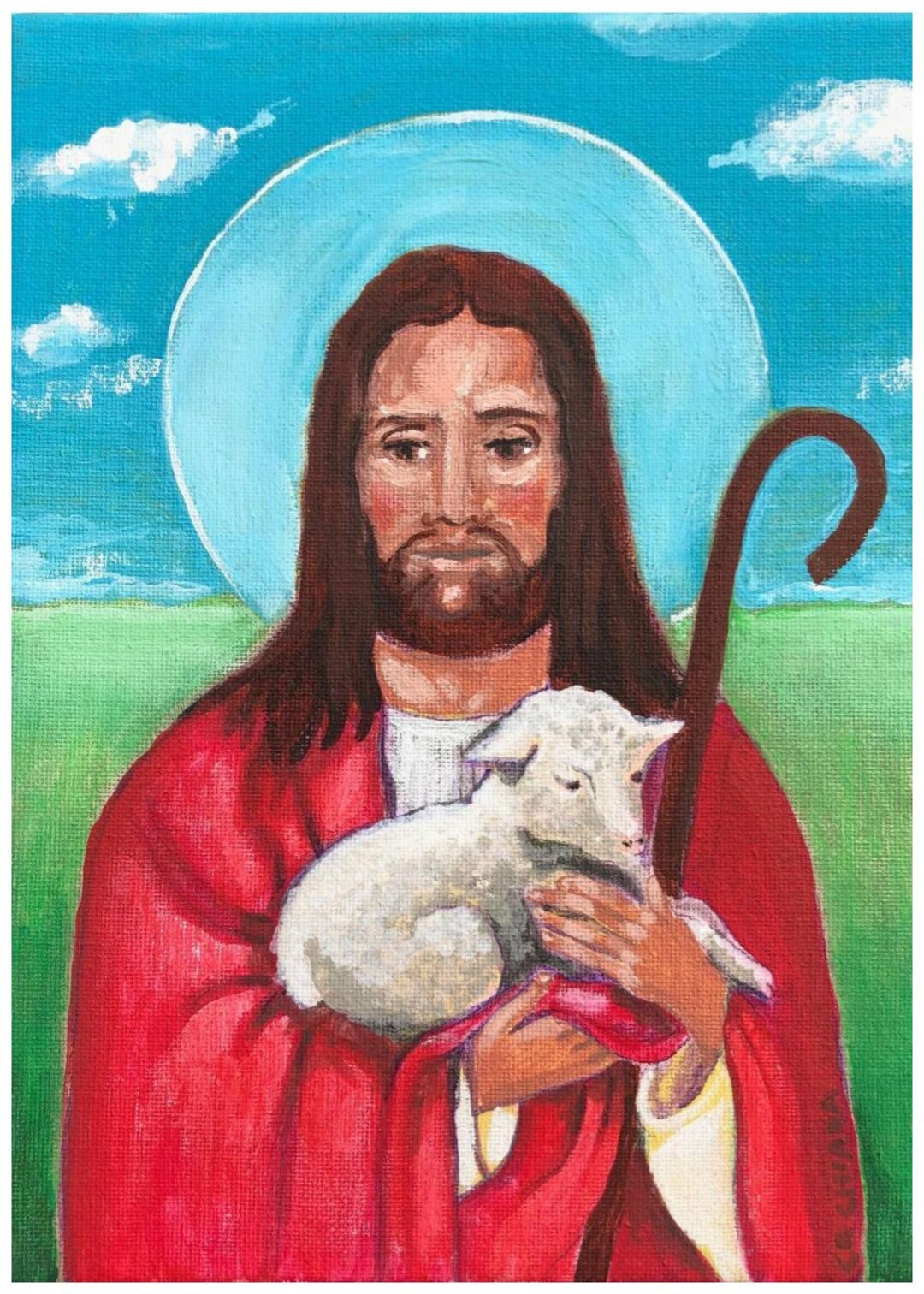 10x8 Jesus the Good Shepherd 10 Inches X 8 Inches - Etsy