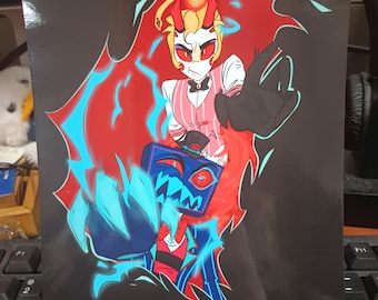 Hazbin Hotel Staticapple Battle Print