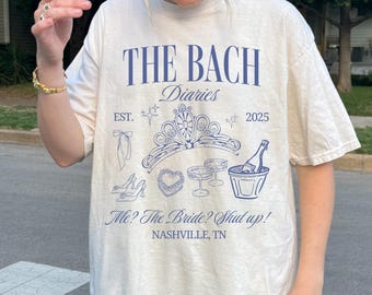 Custom Princess Bachelorette Shirts, Bachelorette Diaries Tee, Bride Slumber Party Shirts, Luxury Bach Diaries Matching Shirts