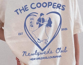 Custom Honeymoon Social Club Shirts: Mr & Mrs Matching Couple Tees, Just Married Shirts, Wifey and Hubby Shirts