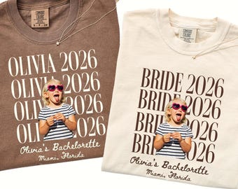 Photo Bachelorette Shirts, Custom Bridal Party Shirts, Photo Party Tees, Personalized Bach Club Shirts