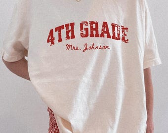 Custom Grade Level Teacher Shirt, Teacher Team Shirt, First Day of School Comfort Colors  Shirt, Teacher Gift for Staff