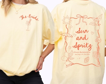 Sun & Spritz Bachelorette Party Shirt: Aperol Spritz Bridesmaid Tee