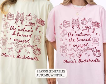 Autumn Engagement Comfort Colors Tee, Fall Fiancee Bride Shirt, Engaged Shirt, Fiance Shirt, Newly Engaged Tshirt, Fiancee t shirt