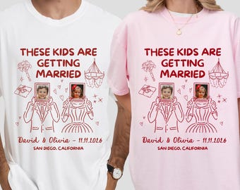 Photo Wedding Shirt, Custom Funny Wedding Party Shirt, Wedding Favors Shirt, Bridal Party Gift, Newly Wed Gift, Matching Group Wedding Merch