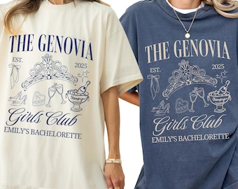 Comfort Colors The Genovia shirt, Personalized Bachelorette Shirt, Custom Bach Social Club, Bridal Party Shirt, Me? A Bride? Shut Up! Shirt