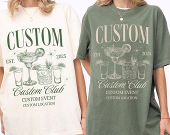 Custom Name Social Club Shirt, Custom Bachelorette Party shirt, Social Cocktail Club, Luxury Bachelorette Merch, Bachelorette Party Merch