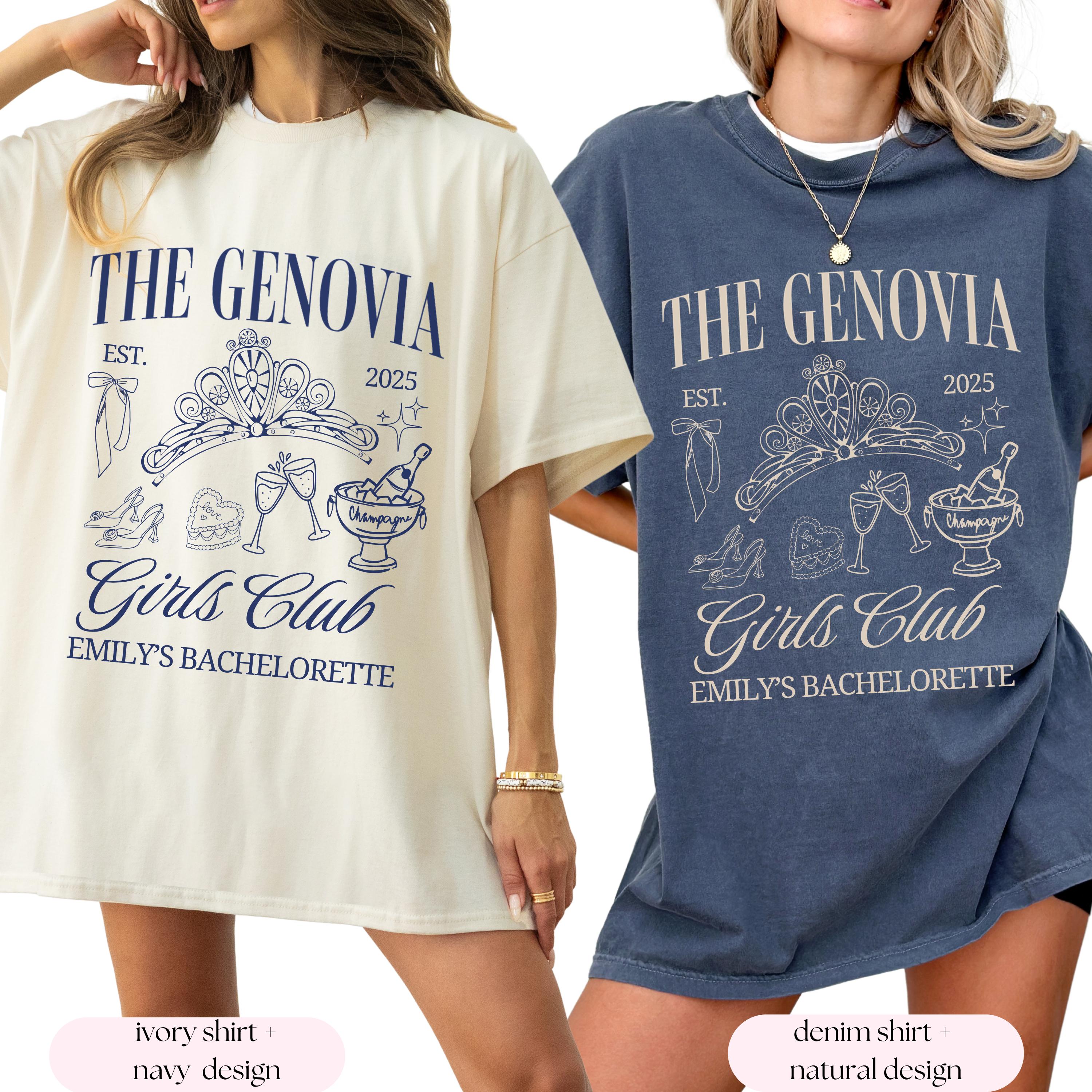 Comfort Colors The Genovia shirt, Personalized Bachelorette Shirt, Custom Bach Social Club, Bridal Party Shirt, Me? A Bride? Shut Up! Shirt