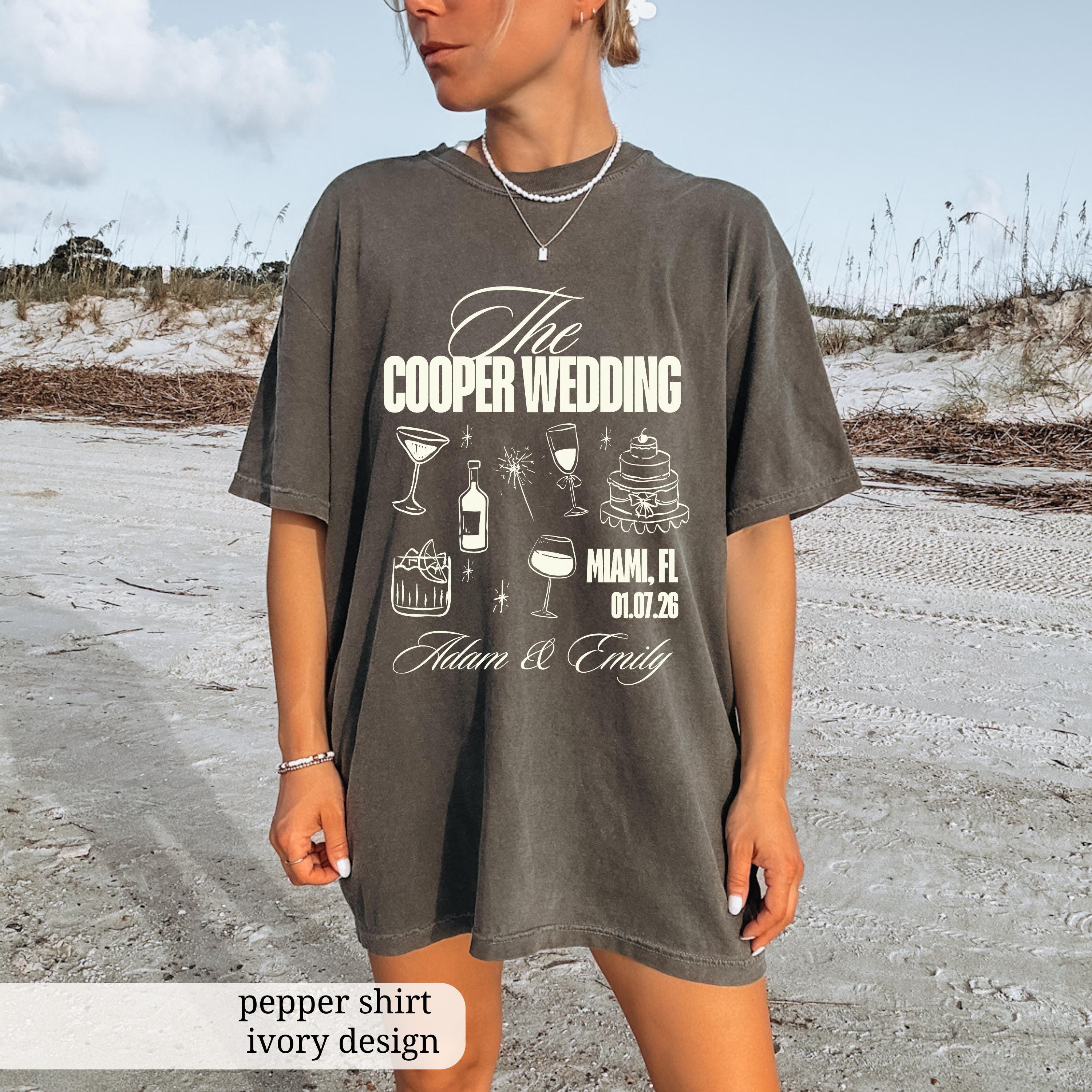 Wedding Merch Examples Wedding Toss Shirt, Custom Bride and Groom Tee, Wedding Weekend Outfit ...