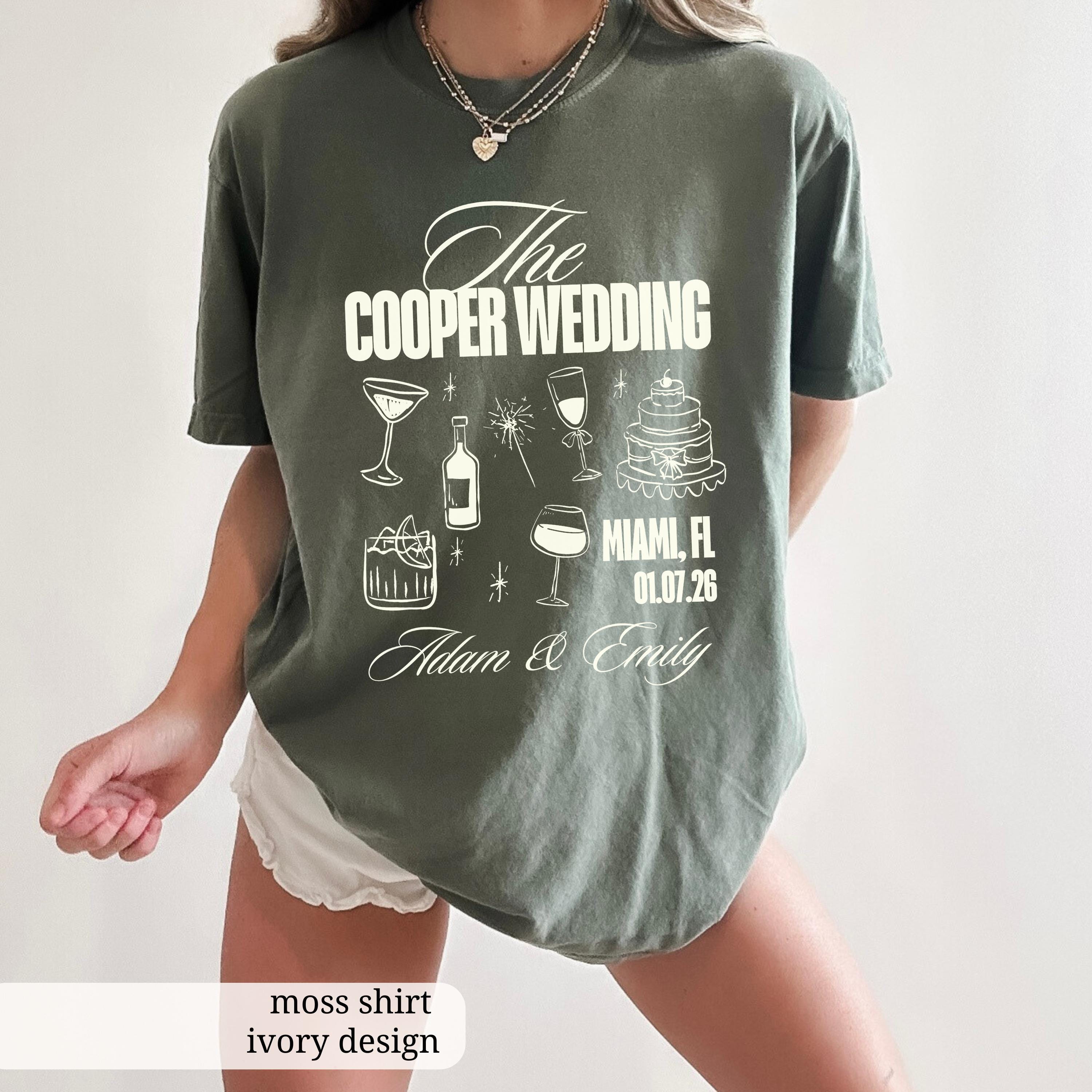 Wedding Merch Examples Wedding Toss Shirt, Custom Bride and Groom Tee, Wedding Weekend Outfit ...