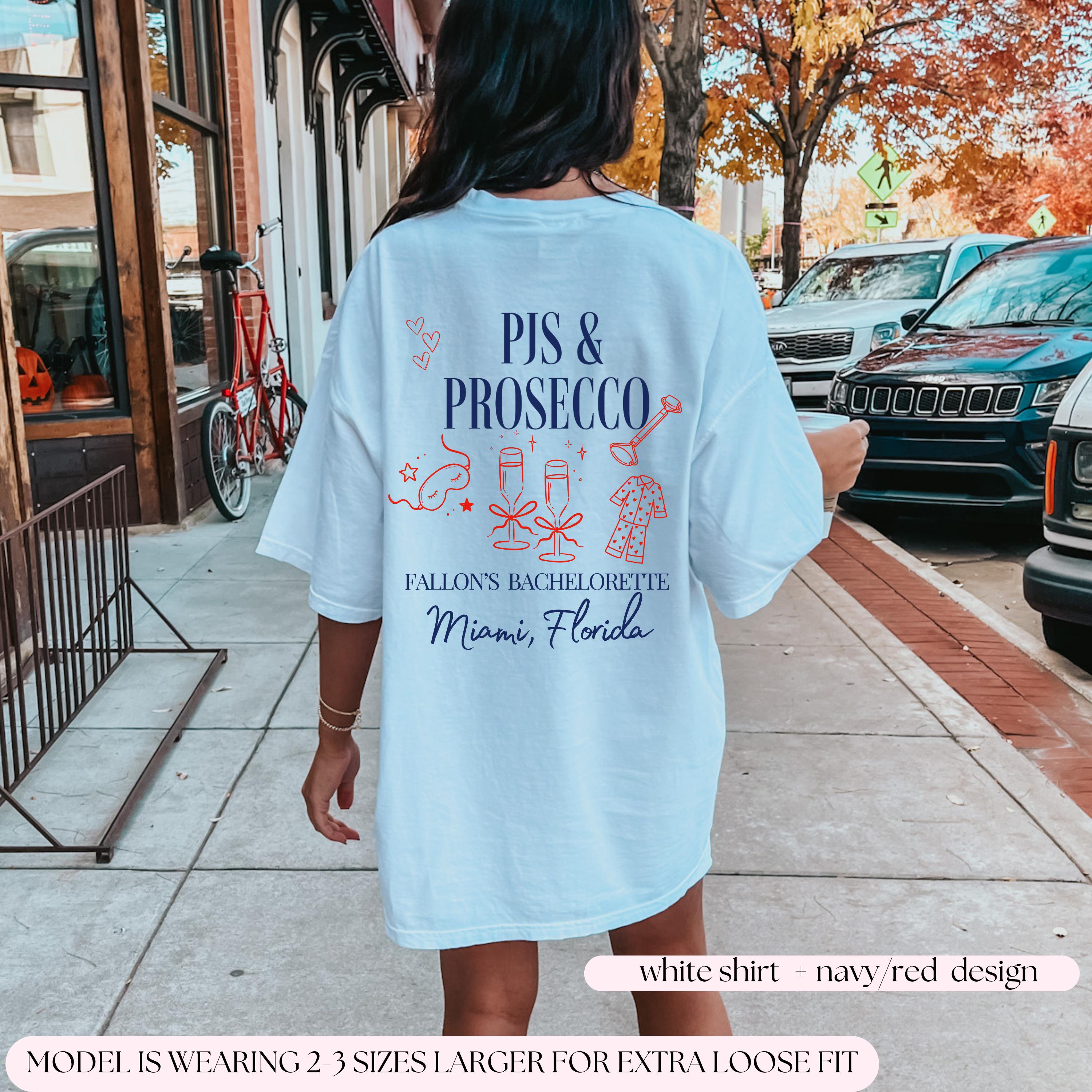 Pjs and Prosecco Bachelorette Shirts, Pajamas and Prosecco Shirts, Girls Gone Mild Bach Shirt, Bridal Party Bridesmaid Gift, Casual Bach Tee