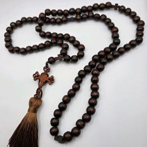 100-Bead Wooden Orthodox Prayer Rope – Komboskini with Cross and Tassel