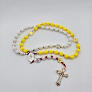 Papal Flag Rosary w/ Pope Francis Pendants