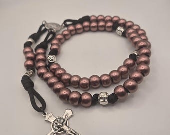 Rosario militar de paracord Warrior - Hecho a mano en EE. UU. por una familia católica.