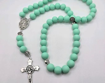 Sensory Silicone Rosary w/ stretchy cord Soft Texture Feel