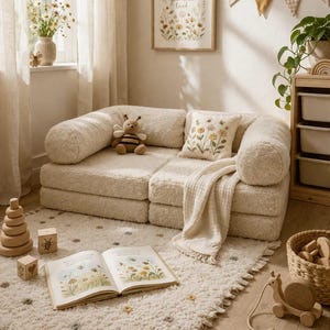 Kids Play Bank Modulaire Bank Peuter Bank Leeshoekje Speelkamer Meubels Montessori Meubels Vloer Sofa Kinderkamer Decor Verjaardagscadeau