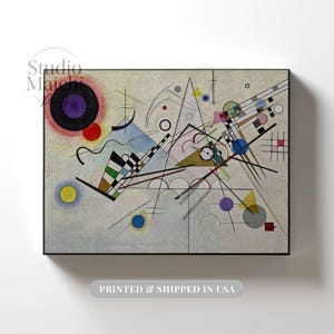 Kandinsky Composition VIII Canvas Print | Bauhaus Geometry, Constructivist Art, Circle Triangle Art, Modern Abstract