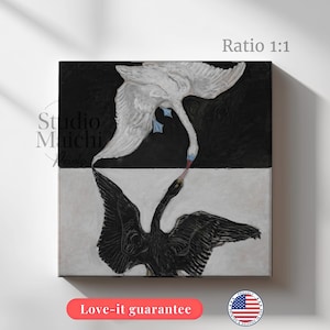 Swan print, Hilma af Klint, Abstract painting, Vintage prints, Modern art, Canvas print, Framed print, Fine art prints, Swan no. 1 1915