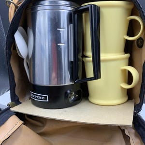 VTG Empire 3 Cup Automatic Coffee Maker Aluminum Peroclator w/Case & Extras