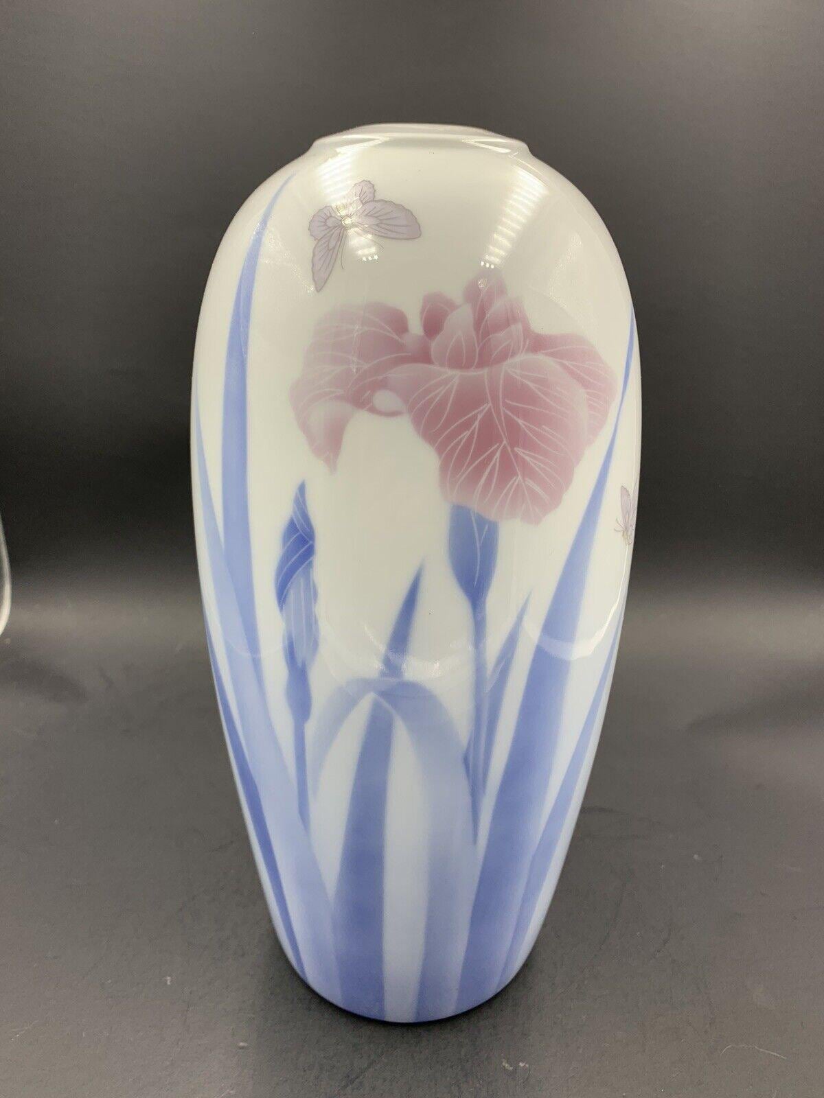 深川焼 花瓶 ヴィンテージ花模様 (9インチ) - Etsy 日本