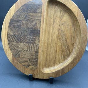 VTG Dansk Corte Servir Tabla de Queso Teca Madera MCM Dinamarca Jens Quistgaard