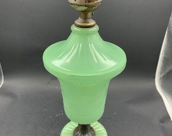 Jadeite Houzex Mid-Century 1940's Green Vintage Table Lamp