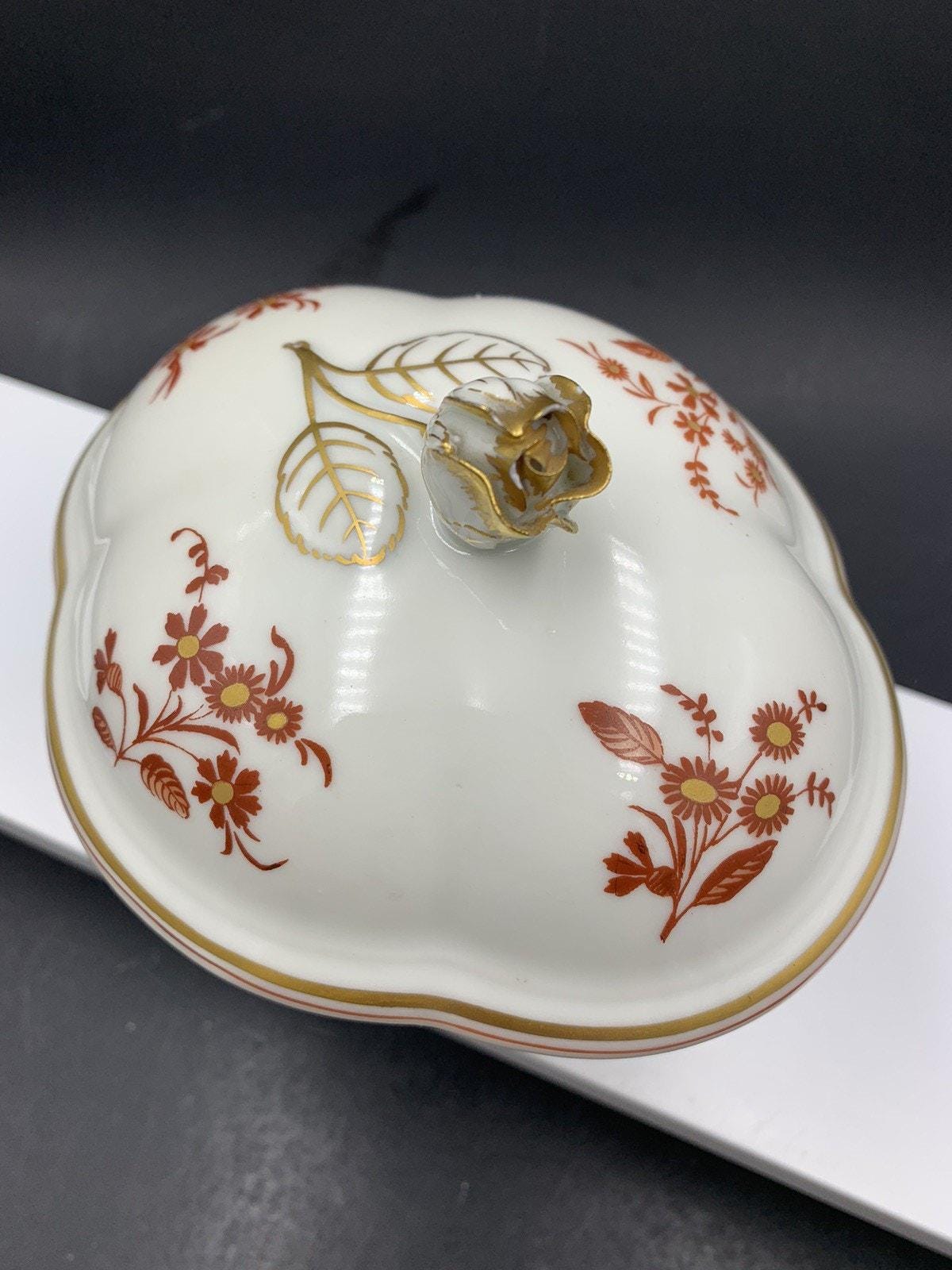 Vintage Richard Ginori Vecchio Siena Rust Rooster Cockerel Sugar