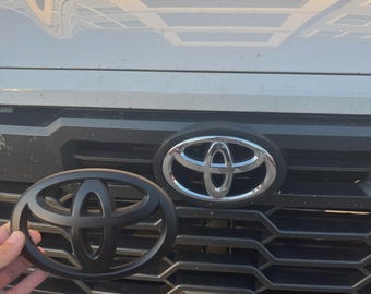 Tundra Matte Black SR5 4X4 Front Logo Overlay Badge Emblem 2022-2025