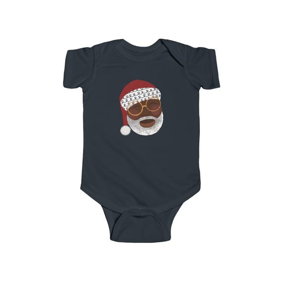 Black Santa infant onsie