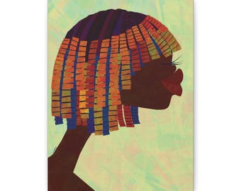 Beads and Black Girls, Home Decor, Gift for Mom, Wall Art, Hair Salon Decor, Colorful Interior
