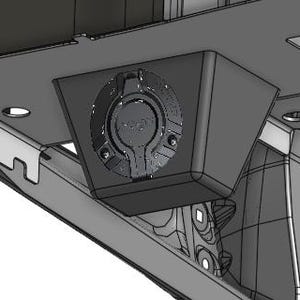 Soporte de toma de corriente de costa para Ford Transit - Enchufe Noco GCP1 - Archivo STEP para impresión 3D
