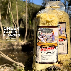 Ancient Greek Superfood soup, 2 x 500gr Traditional Greek Trahanas from Mount Helmos - Handmade Kalavryta Greek Pasta, 2 x 500gr / 17.6oz