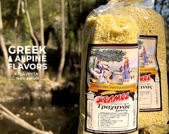 Pasta griega Trahanas hecha a mano: Sopa de superalimentos del Monte Helmos (2 x 500 g)