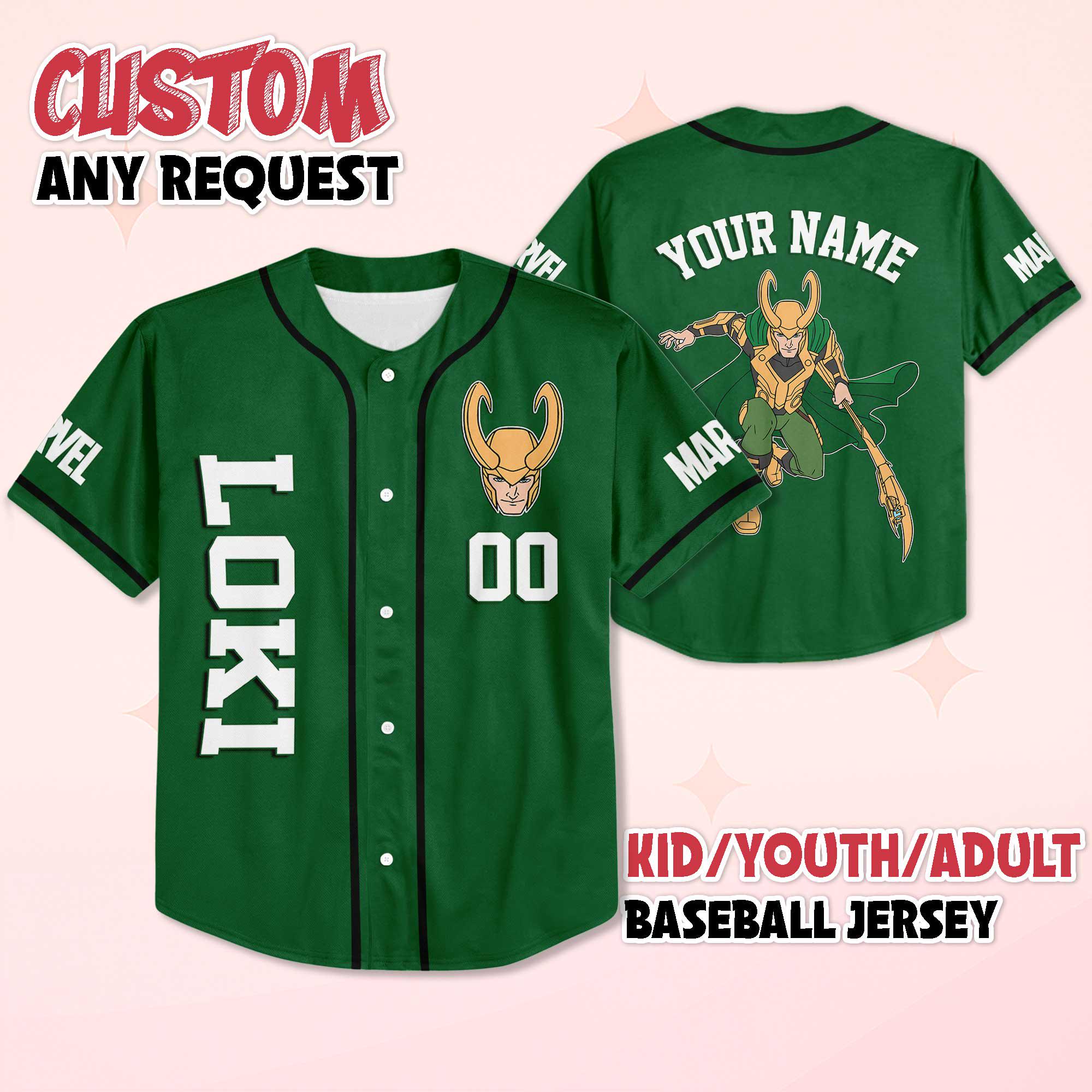 Discover Custom Loki Baseball Jersey, Disney Marvel Villain Jersey Shirt, Disneyland Baseball Team Outfit, Birthday Gift