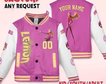 Chaqueta universitaria personalizada de color miel y limón, chaqueta de béisbol de Disney Big Hero 6, traje de chaqueta de béisbol de Disneyland