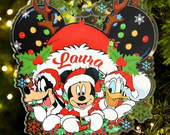 パーソナライズされたディズニークリスマスミニーマウスオーナメント