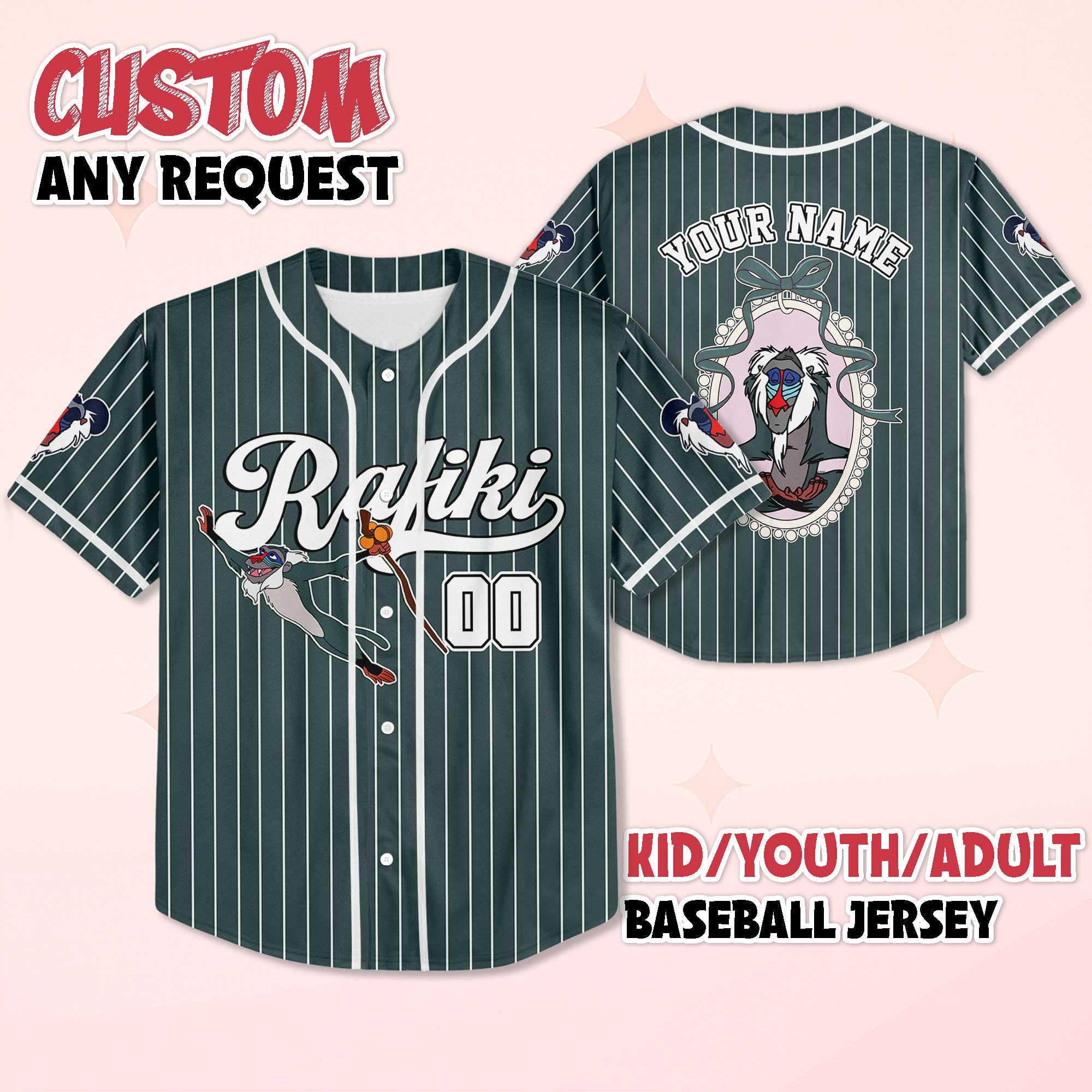 Discover Personalized Rafiki Baseball Jersey, Disney The Lion King Jersey Shirt, Matching Family Shirt, Birthday Gift