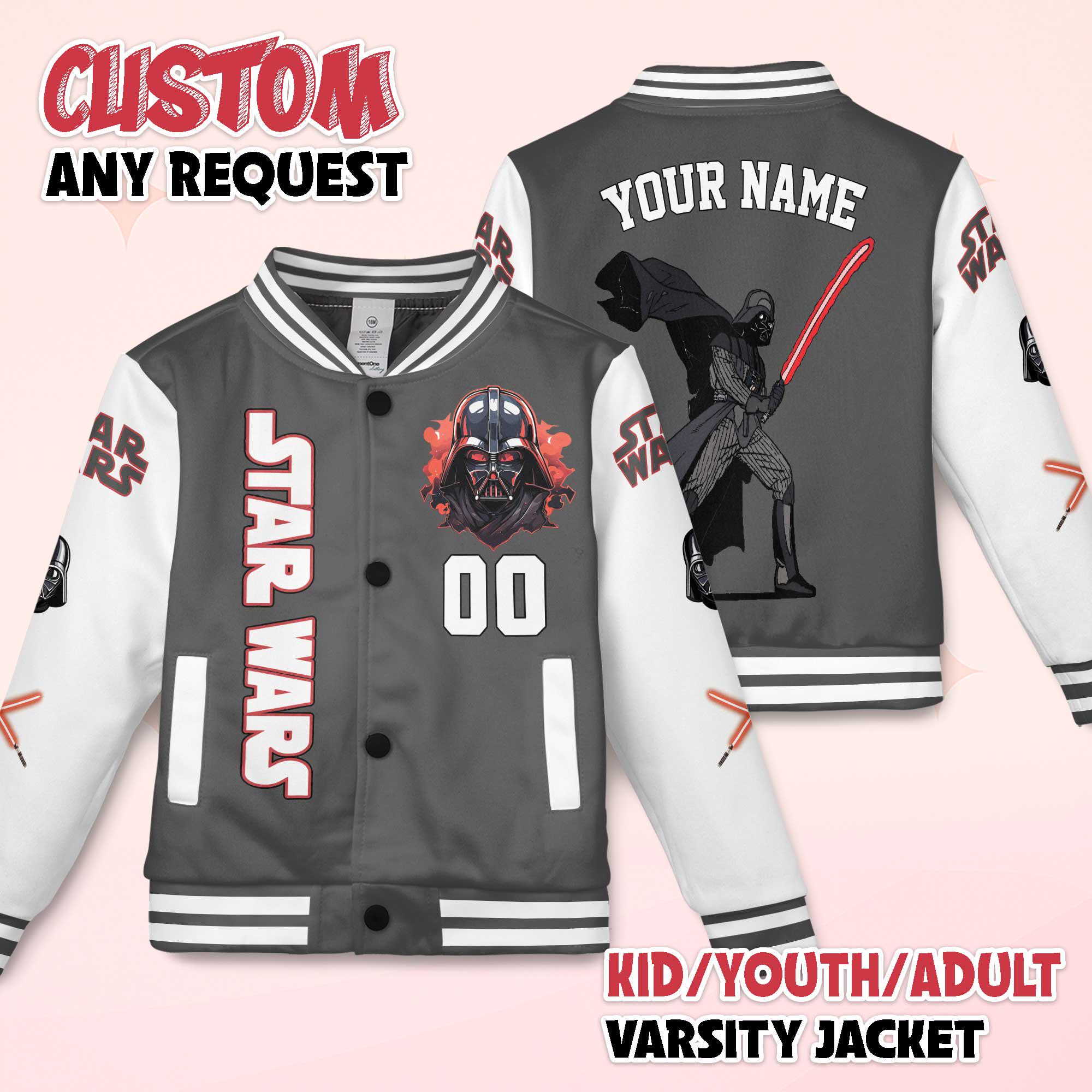 Discover Custom Darth Vader Varsity Jacket, Personalize Star Wars Baseball Jacket