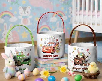 Disney Cars Bunny Easter Basket, Disney Bunny Easter Egg Hunt Basket, Disneyland Family Easter Trip 2026, Lighting Mcqueen Basket