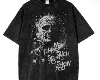 Vintage Hellraiser T-Shirt | Retro Horror Shirt | Halloween T-Shirt | Scary T-Shirt | Horror Tee | Monster Shirt | Washed Oversize Shirt