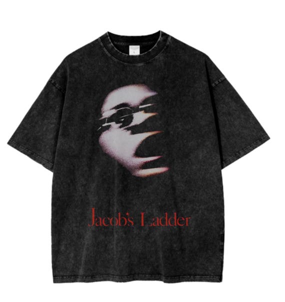 ヴィンテージ ジェイコブズ・ラダー Tシャツ：レトロホラー映画Tシャツ 