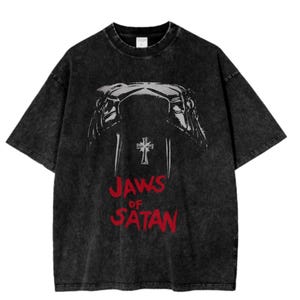 Vintage Jaws of Satan T-Shirt | Retro Horror Shirt | Halloween T-Shirt | Scary T-Shirt | Horror Tee | Monster Shirt | Washed Oversize Shirt