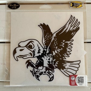 University of Iowa Old School Flying Herky Black and White Decal