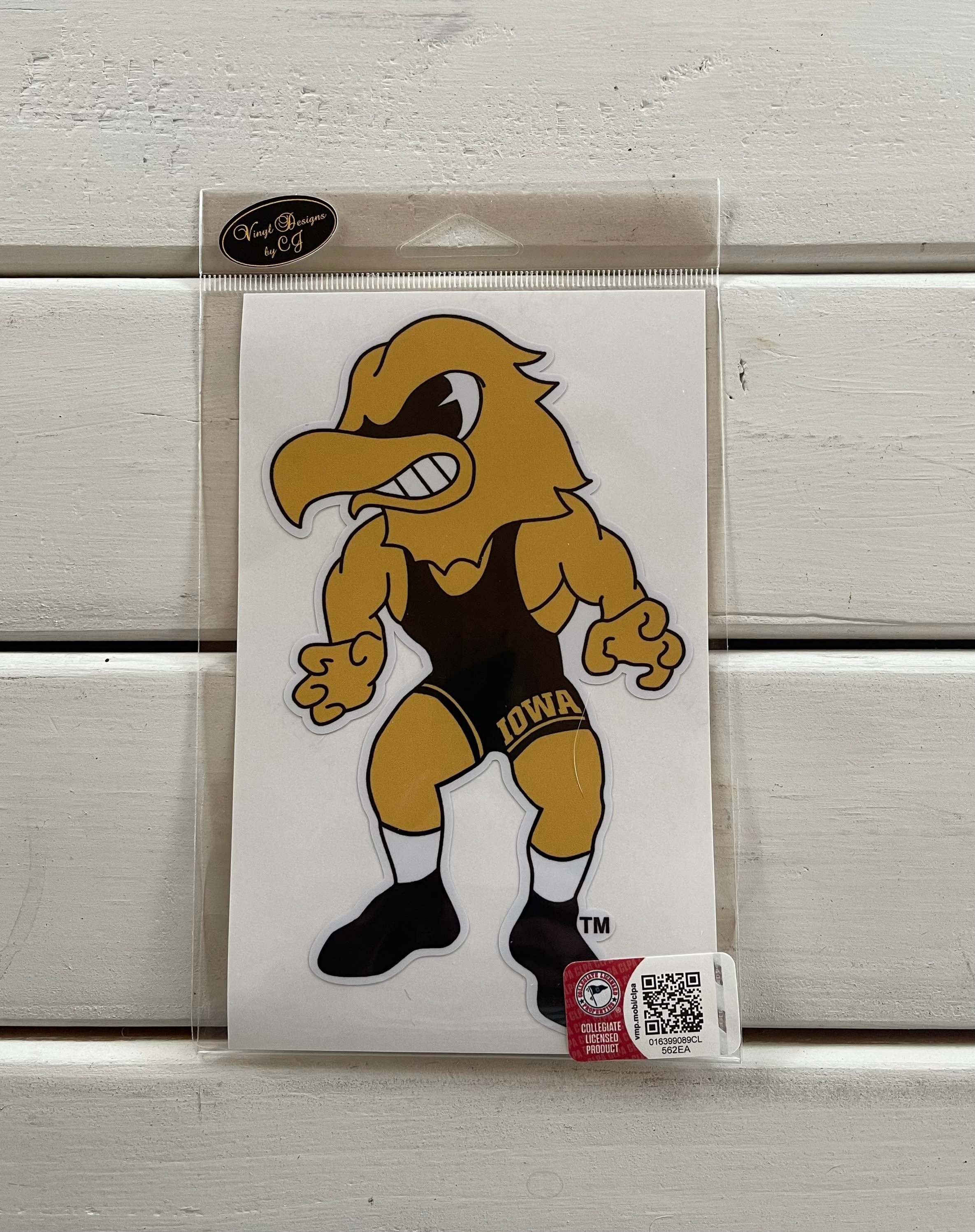 University of Iowa Wrestling Herky Vinyl Decal Etsy