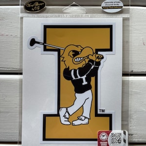 Iowa Hawkeye Vintage Herky Golf Decal