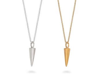 funky pattern Irina Miech 9mm gold plated sterling silver 2 pcs vermeil cones Hill Tribe