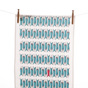 Red Herring Tea Towel