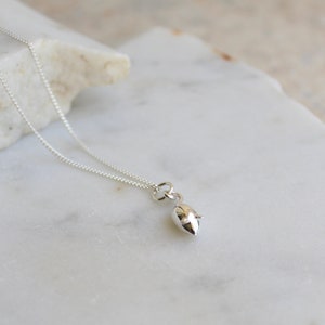 Tiny Mouse Charm Necklace Sterling Silver