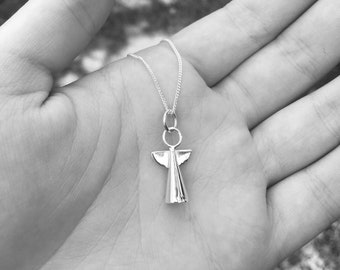 Engel hanger ketting sterlingzilver, cadeau voor vrouwen, Moederdagcadeau, beschermengel, herdenkingscadeau, bedelkettingen, cadeaus voor haar