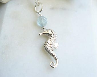 Seahorse Necklace With Birthstone